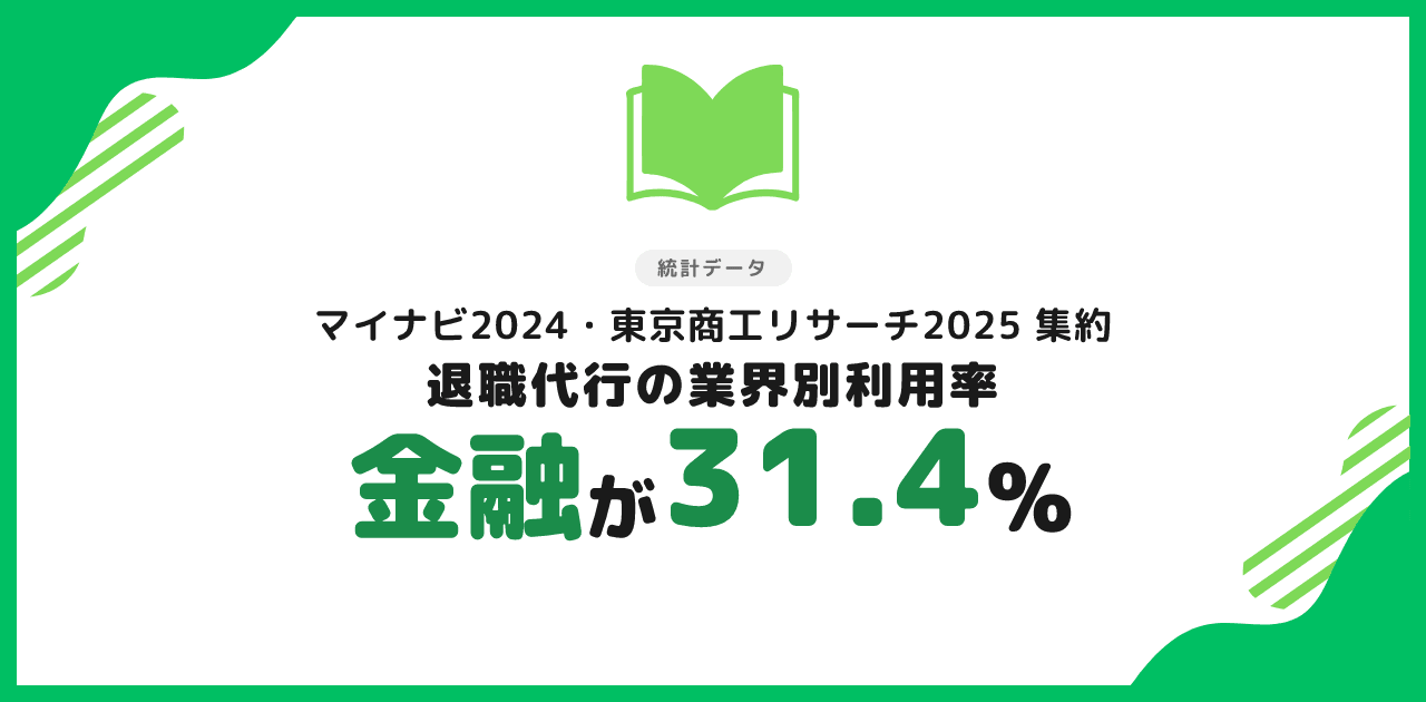 退職代行の業界別利用率【2026年最新】金融31.4%